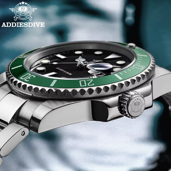 ADDIESDIVE Stainless Steel Watch Men's European and American Business Leisure Quartz Watch Waterproof Outdoor Sports Watch